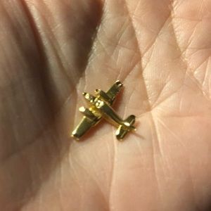 14k solid gold plane